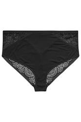 YOURS Plus Size Black Floral Lace Shorts | Yours Clothing 5