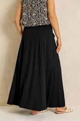 EVANS Plus Size Black Stretch Jersey Midaxi Skirt | Evans 2