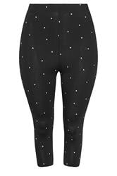 YOURSET 2 PACK Plus Size Black Polka Dot Crop Leggings | Yours Clothing 9