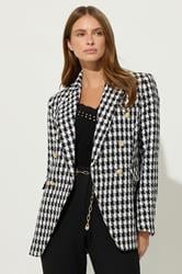 STAR Black Checked Double Breasted Blazer | StarByJM 1