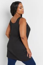 YOURS Plus Size 2 PACK Black Longline Vest Tops | Yours Clothing 5