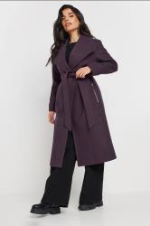 PixieGirl Petite Women's Purple Belted Wrap Coat | PixieGirl 1