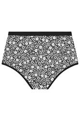 YOURSET 5 PACK Plus Size Black & White Floral Full Briefs | Yours Clothing 8