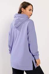 YOURS Plus Size Purple Pocket Front Hoodie | Yours Clothing 2