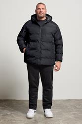JACK & JONES Big & Tall Black Puffer Jacket | BadRhino 1