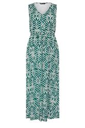 M&Co Petite Green Leaf Print Cotton Maxi Dress | M&Co 5