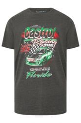 BadRhino Big & Tall Charcoal Grey Printed 'Castrol' T-Shirt