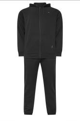 BadRhino Big & Tall Black Zip Through Hoodie & Jogger Set