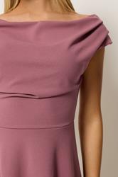 STAR Mauve Purple Off Shoulder Fit and Flare Dress | StarByJM 5