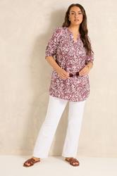 EVANS Plus Size Pink Floral Pintuck Blouse | Evans 1