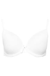 2 PACK Plus Size White & Black Plunge Microfibre Bras | Yours Clothing  10