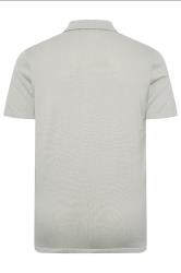 BadRhino Big & Tall Grey Knitted Short Sleeve Zip Polo Shirt | BadRhino 4