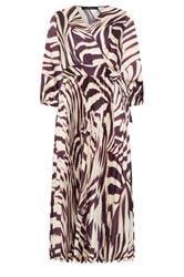STAR Brown Zebra Pleated Dress | StarByJM 5