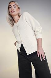 YOURS Plus Size White Button Through Pocket Cardigan | Yours Clothing 3