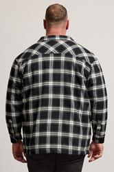 BadRhino Big & Tall Black Checked Borg Shacket | BadRhino 2