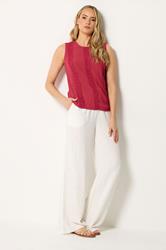 LTS Tall Women's Wine Red Detailing Top | Long Tall Sally 1