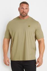 LYLE & SCOTT Big & Tall Sage Green Plain T-Shirt | BadRhino 3