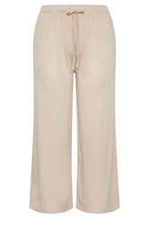 YOURS Plus Size Natural Brown Soft Touch Trousers | Yours Clothing 5