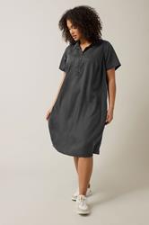 EVANS Plus Size Black Lyocell Denim Dress | Evans  1