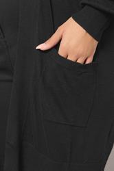 Plus Size Curve Black Balloon Sleeve Fine Knit Cardigan | Yours Clothing 4