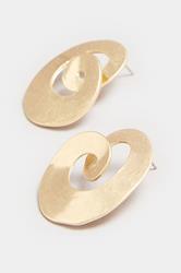 Gold Tone Swirl Stud Earrings | Yours Clothing 2