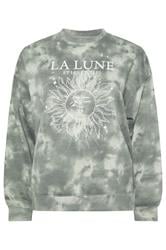 LIMITED COLLECTION Plus Size Grey 'La Lune' Tie Dye Sweatshirt | Yours Clothing 6