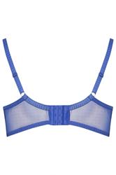 YOURS Plus Size Blue Floral Embroidered Plunge Bra | Yours Clothing 6