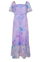 YOURS LONDON Curve Purple Abstract Organza Dress