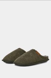 JACK & JONES Olive Green Mule Slippers | BadRhino 1