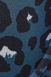 YOURS Plus Size Teal Blue Animal Print Mesh T-Shirt Bra | Yours Clothing 1