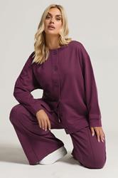 YOURS Plus Size Burgundy Red Button Cardigan | Yours Clothing 3