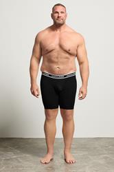 JACK & JONES Big & Tall 3 Pack Black Contrast Boxers | BadRhino 2