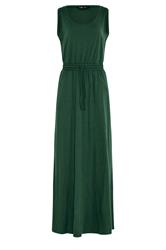 LTS Tall Dark Green Tie Waist Cotton Maxi Dress