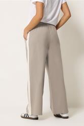 M&Co Petite Mocha Brown Ivory White Stripe Cotton Joggers | M&Co 2