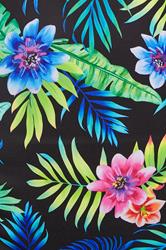 YOURS Plus Size Black Tropical Floral Print High Waisted Bikini Briefs | Yours Clothing 5