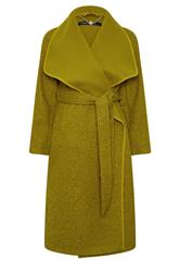 EVANS Curve Green Waterfall Coat