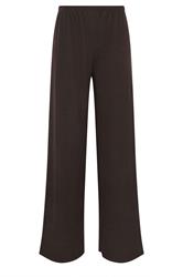 LTS Tall Women's Chocolate Brown Brushed Ribbed Wide Leg Trousers | Long Tall Sally 5