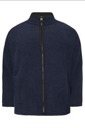 BadRhino Big & Tall Navy Blue Textured Zip Through Fleece