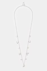 Silver Tone Textured Disc Long Necklace | Yours Clothing 3