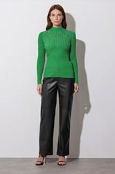 STAR Green Embellished Neckline Jumper | StarByJM 5