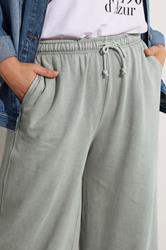 YOURS Plus Size Grey Wide Leg Joggers | Yours Clothing 4