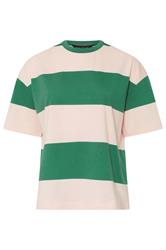 PixieGirl Petite Green & Pink Striped Cotton Boxy T-Shirt