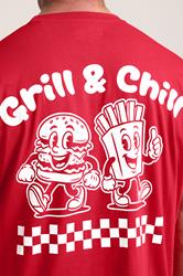 BadRhino Big & Tall Red 'Grill & Chill' T-Shirt | BadRhino 4