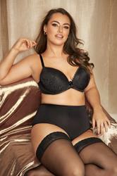 YOURS Plus Size Black Seamless Light Control High Waist Full Briefs | Yours Clothing 3