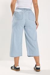 YOURS Plus Size Bleached Blue Cropped Jeans | Yours Clothing 2