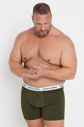 JACK & JONES Big & Tall 5 PACK Green & Black Boxers | BadRhino 2