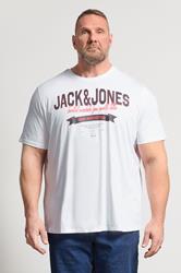 JACK & JONES Big & Tall Bright White Graphic T-Shirt | BadRhino 3