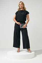 YOURS LONDON Plus Size Black Drape Shoulder Top | Yours Clothing 4