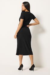 M&Co Petite Black Twist Front Maxi Dress | M&Co 2