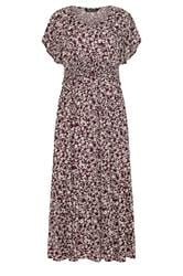 M&Co Petite Berry Purple Floral Shirred Waist Maxi Dress